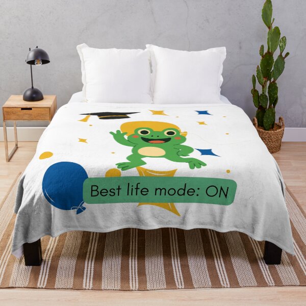 Item preview, Best Life Mode On Graduation Frog with Balloons | Cute Motivational Animal Design designed and sold by ChooseAndPrint.