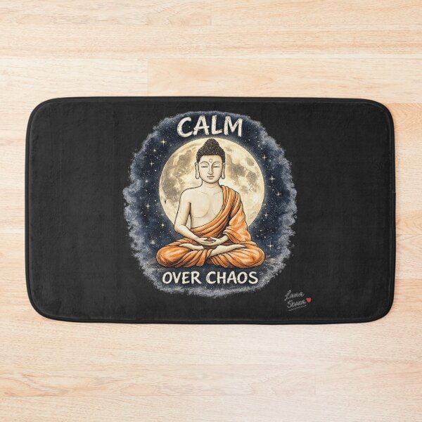 Item preview, STILLNESS WITHIN | Buddha Silhouette Art | Black Zen Spiritual Design designed and sold by BlueberrySwan.