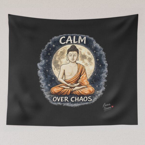 Item preview, STILLNESS WITHIN | Buddha Silhouette Art | Black Zen Spiritual Design designed and sold by BlueberrySwan.