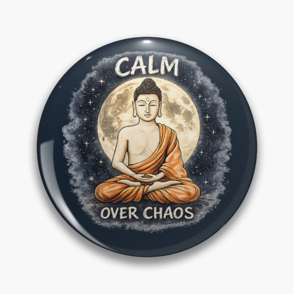 Item preview, CALM OVER CHAOS | Indigo Buddha Art | Midnight Zen Design designed and sold by BlueberrySwan.