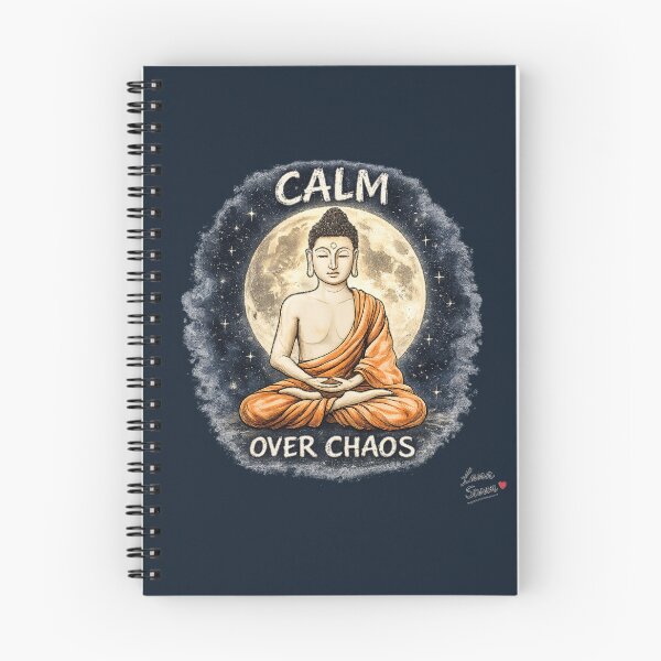Item preview, CALM OVER CHAOS | Indigo Buddha Art | Midnight Zen Design designed and sold by BlueberrySwan.