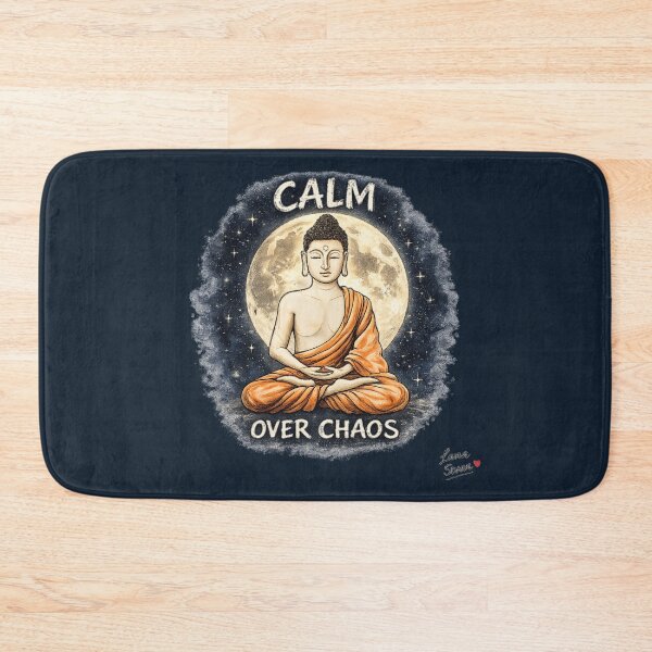 Item preview, CALM OVER CHAOS | Indigo Buddha Art | Midnight Zen Design designed and sold by BlueberrySwan.