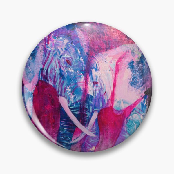 Item preview, Pink Purple Mother Baby Elephant designed and sold by FearlessPaints.