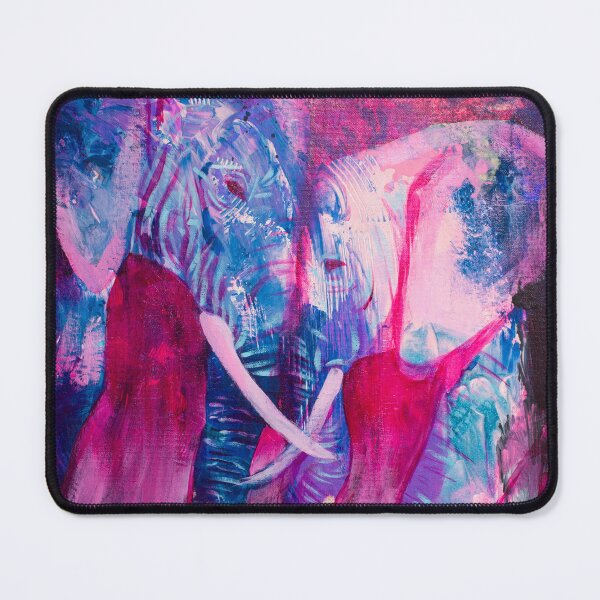 Item preview, Pink Purple Mother Baby Elephant designed and sold by FearlessPaints.