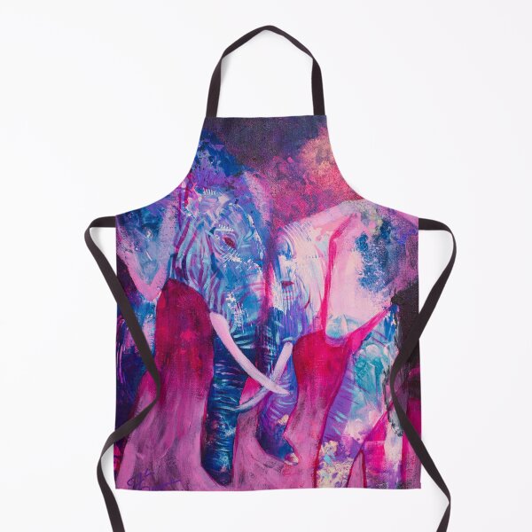 Item preview, Pink Purple Mother Baby Elephant designed and sold by FearlessPaints.