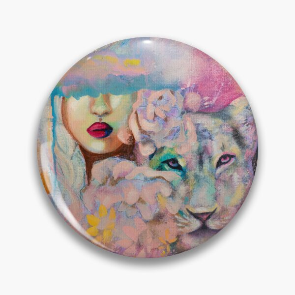 Item preview, Woman & Lioness Feminine Power designed and sold by FearlessPaints.