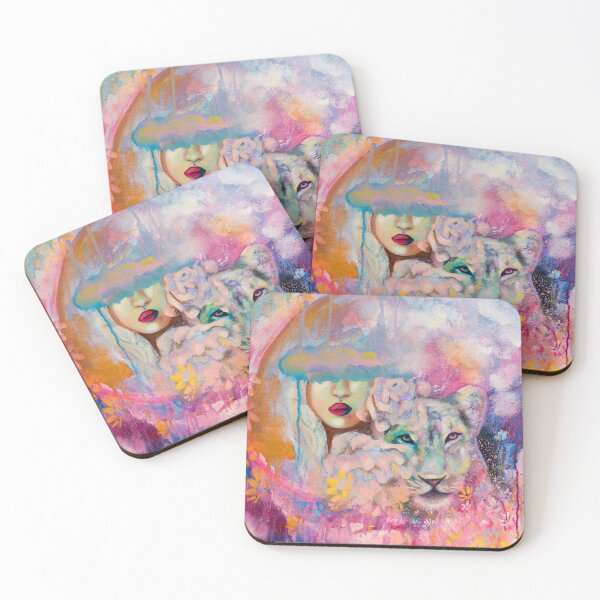 Item preview, Woman & Lioness Feminine Power designed and sold by FearlessPaints.