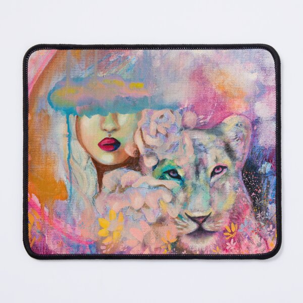 Item preview, Woman & Lioness Feminine Power designed and sold by FearlessPaints.