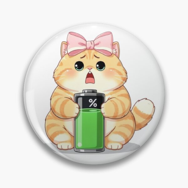 Item preview, Low Battery Cat Feeling Drained designed and sold by Moody Vibes Studio.