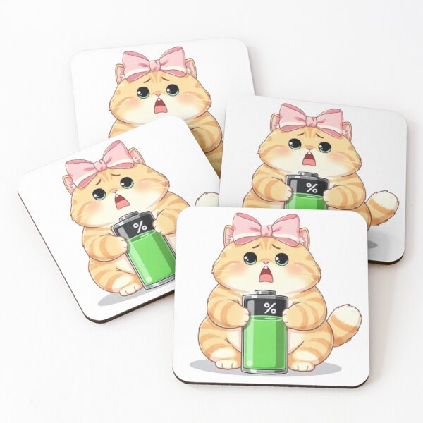 Item preview, Low Battery Cat Feeling Drained designed and sold by Moody Vibes Studio.