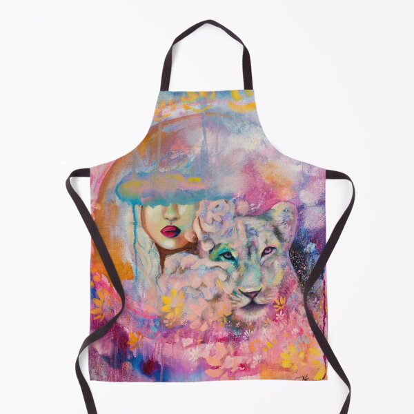 Item preview, Woman & Lioness Feminine Power designed and sold by FearlessPaints.