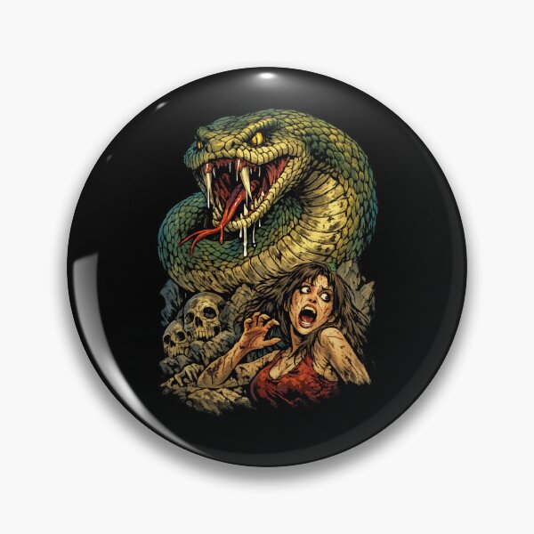 Item preview, Giant Serpent Attack Comic Horror Illustration designed and sold by Sonic Nova Studios.