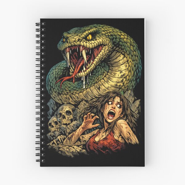 Item preview, Giant Serpent Attack Comic Horror Illustration designed and sold by Sonic Nova Studios.