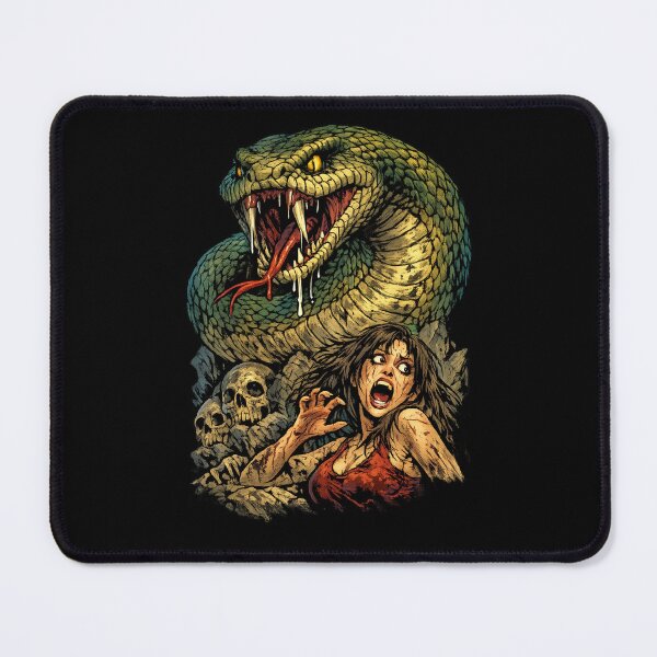 Item preview, Giant Serpent Attack Comic Horror Illustration designed and sold by Sonic Nova Studios.