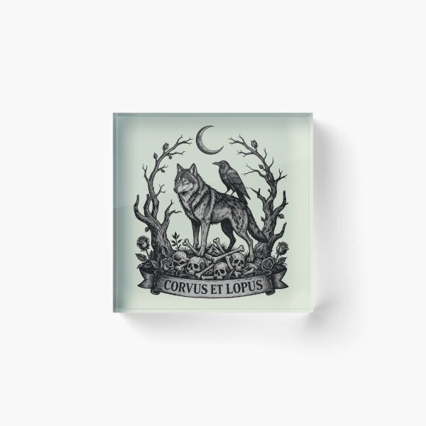 Item preview, Lupus Noctis - Gothic Wolf Howling at Moon Dark Art designed and sold by GoGreenlove.