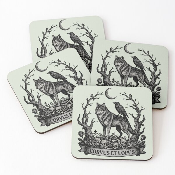 Item preview, Lupus Noctis - Gothic Wolf Howling at Moon Dark Art designed and sold by GoGreenlove.