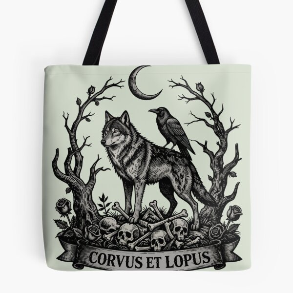 Item preview, Lupus Noctis - Gothic Wolf Howling at Moon Dark Art designed and sold by GoGreenLove.