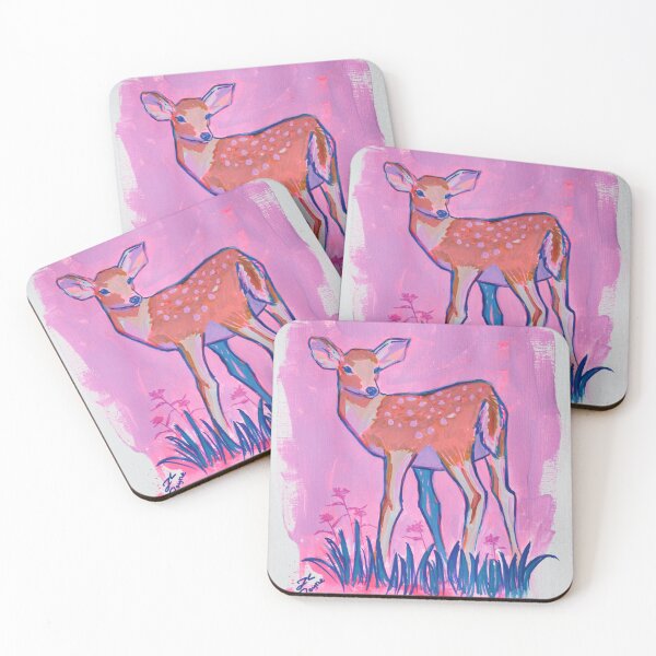 Item preview, Pink Deer Fawn Watercolor designed and sold by FearlessPaints.