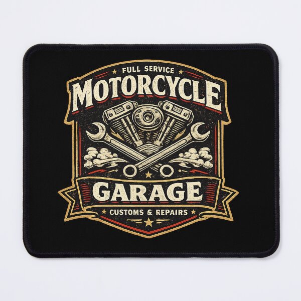 Item preview, Vintage Motorcycle Garage Repair designed and sold by ubeyeart.