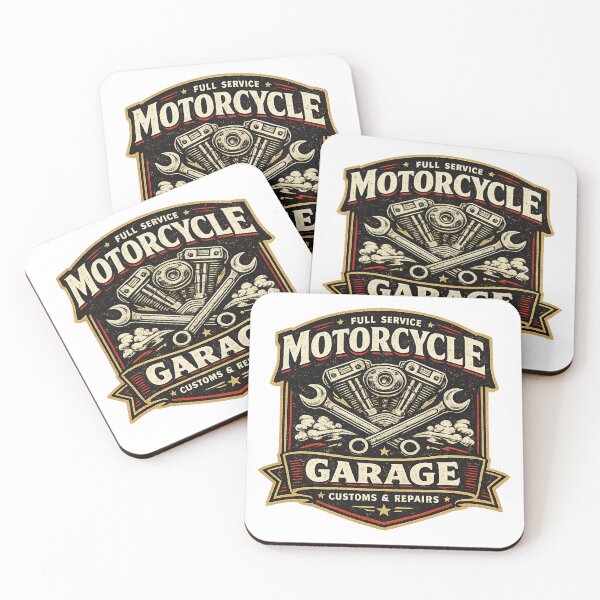 Item preview, Vintage Motorcycle Garage Repair designed and sold by ubeyeart.