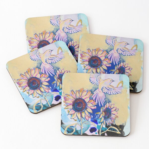 Item preview, Sunflowers and Dove Bird designed and sold by FearlessPaints.