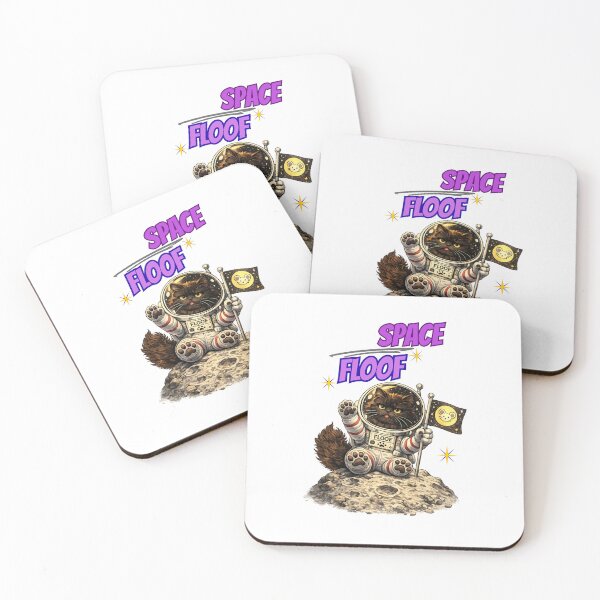 Item preview, Space Floof – Astronaut Cat on the Moon designed and sold by lumar23.