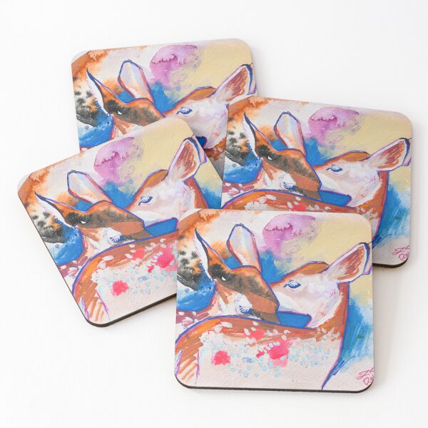 Item preview, Romantic Deer Duo Watercolor designed and sold by FearlessPaints.