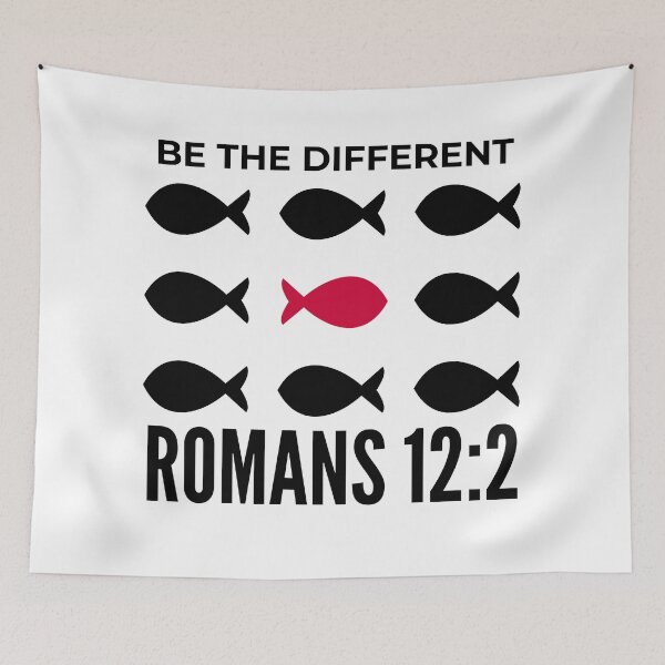 Item preview, Be The Different – Romans 12:2 Christian Faith Typography Design designed and sold by MoriaStore.