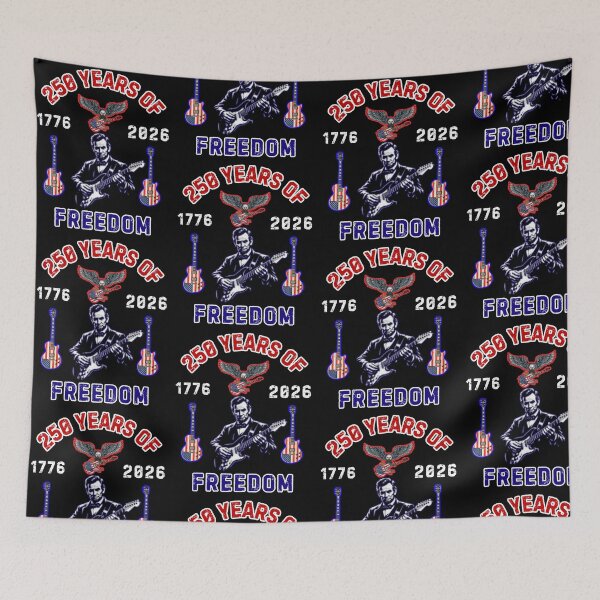 Item preview, Abraham Lincoln Playing Guitar 4th July 250 Years Of Freedom  designed and sold by WoodburyLake.