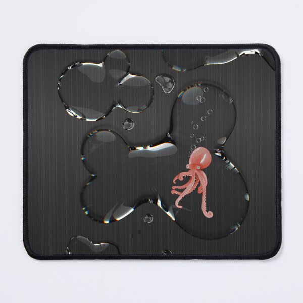 Item preview, Tiny Octopus Water Droplet Black Brushed Metal designed and sold by TackyTime.