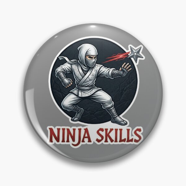 Item preview, Retro White Ninja - Ninja Skills designed and sold by CleverCulture.