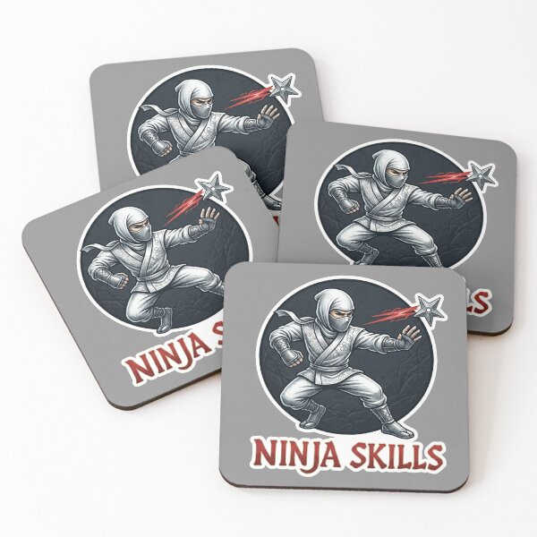 Item preview, Retro White Ninja - Ninja Skills designed and sold by CleverCulture.