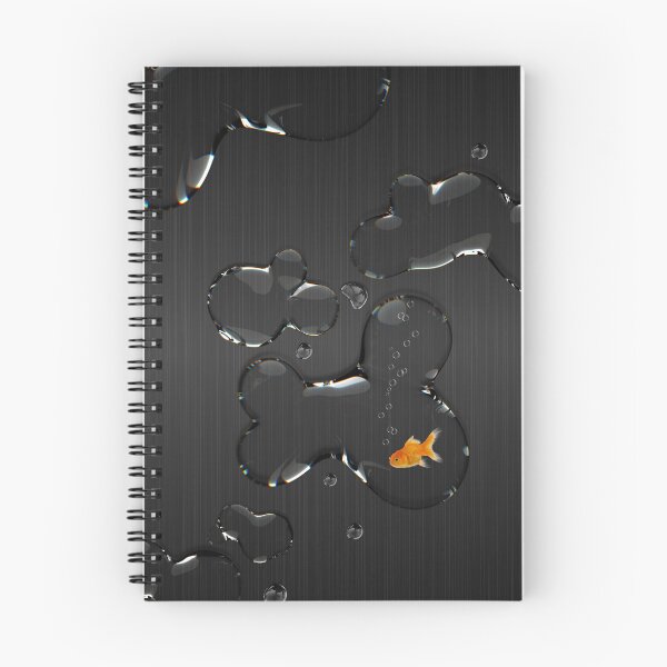 Item preview, Tiny Goldfish Water Droplet Black Brushed Metal designed and sold by TackyTime.