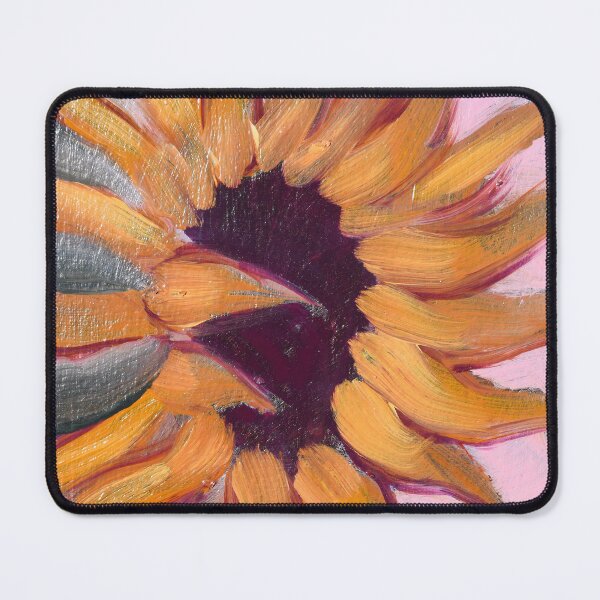 Item preview, Sunflower Oil Painting Pink Background designed and sold by FearlessPaints.