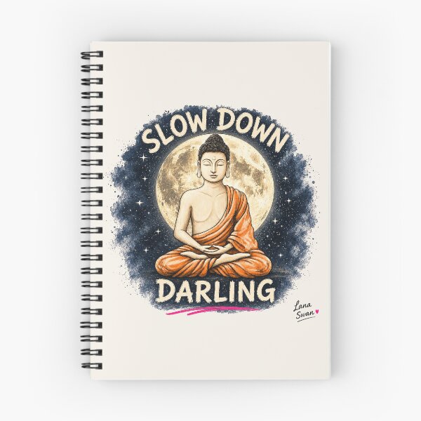 Item preview, SLOW DOWN DARLING | Funny Buddha Design | Relaxed Spiritual Art designed and sold by BlueberrySwan.