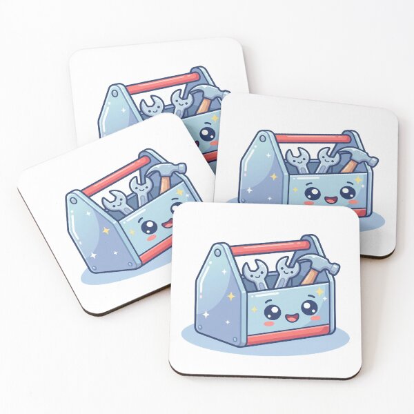 Item preview, Cute Happy Toolbox Cartoon with Tools and Stars designed and sold by AbanoubStore.
