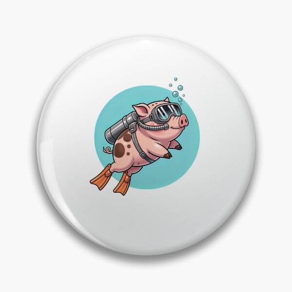 Item preview, Cute Piglet Snorkeling Scuba Diving Illustration designed and sold by elderberry.