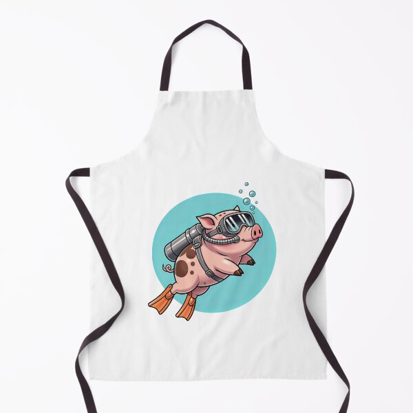 Item preview, Cute Piglet Snorkeling Scuba Diving Illustration designed and sold by elderberry.