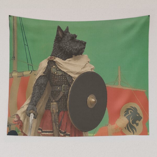 Item preview, Vintage Isle of Man Travel Poster Terrier Warrior designed and sold by CJChronicles.