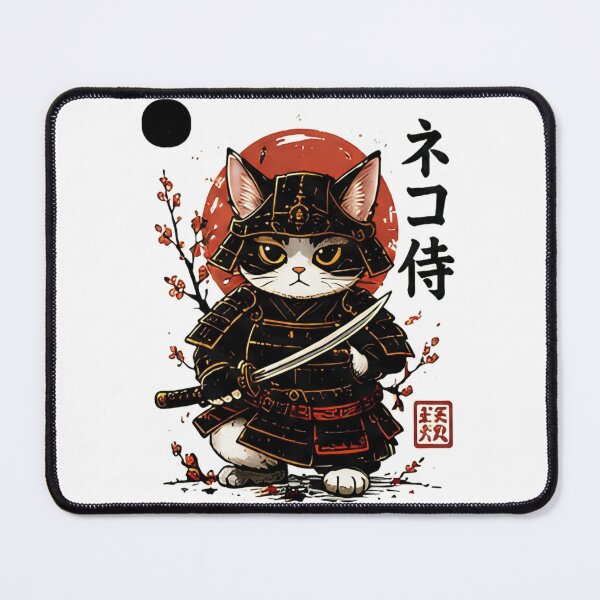 Item preview, Kawaii Samurai Cat - Japanese Neko Warrior Art designed and sold by AMBAYK.