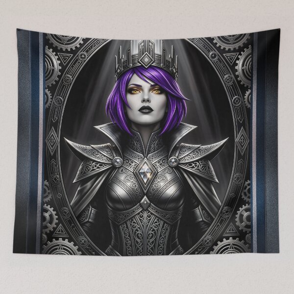Item preview, Solidan Varidian Steampunk Mechanical Monarch Portrait Captivating AI Concept Art by Xzendor7 designed and sold by Xzendor7 Digital Art Creations.