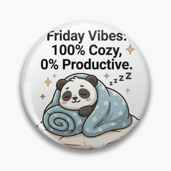 Item preview, Cozy Panda "Friday Vibes" Lazy Weekend Sticker designed and sold by flee09.