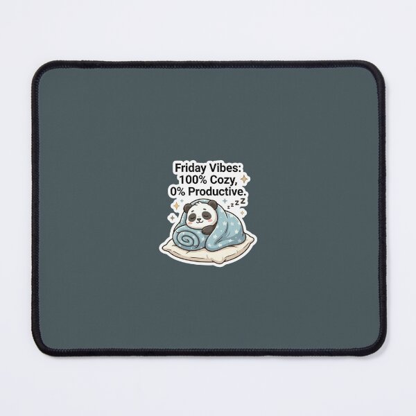 Item preview, Cozy Panda "Friday Vibes" Lazy Weekend Sticker designed and sold by flee09.