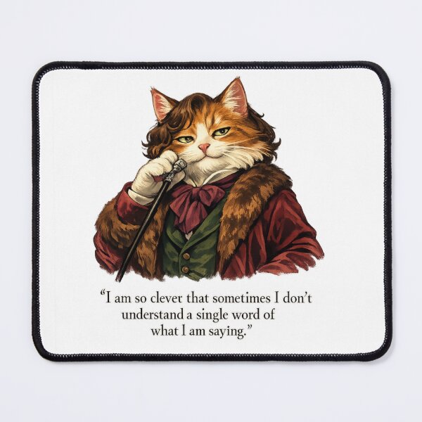 Item preview, Oscar Wilde Inspired Smug Cat Quote Art Sticker | Literary Humor Cat Illustration | Victorian Dandy Cat Design designed and sold by Donsean22.