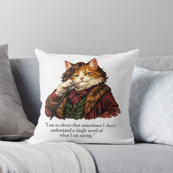 Item preview, Oscar Wilde Inspired Smug Cat Quote Art Sticker | Literary Humor Cat Illustration | Victorian Dandy Cat Design designed and sold by Donsean22.