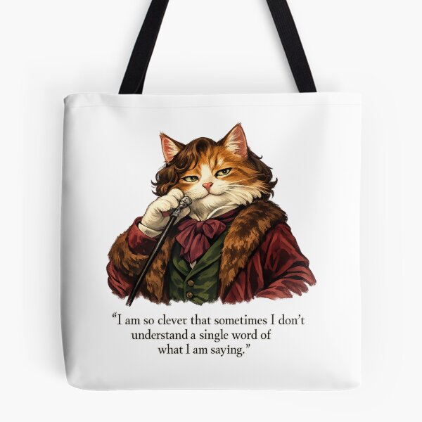 Item preview, Oscar Wilde Inspired Smug Cat Quote Art Sticker | Literary Humor Cat Illustration | Victorian Dandy Cat Design designed and sold by Donsean22.