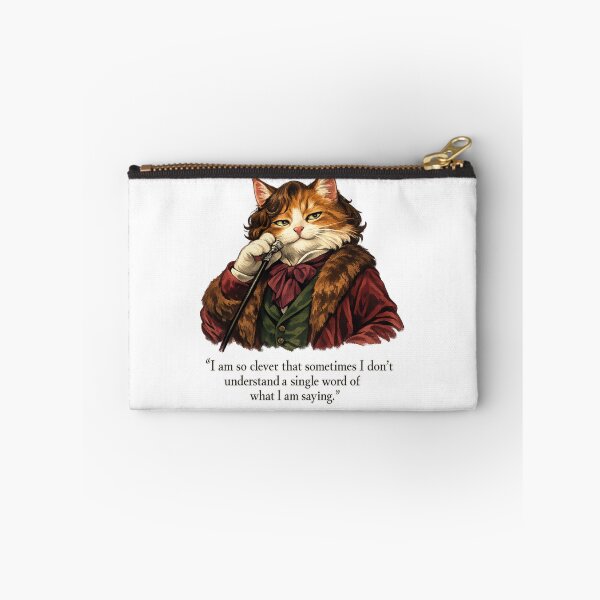 Item preview, Oscar Wilde Inspired Smug Cat Quote Art Sticker | Literary Humor Cat Illustration | Victorian Dandy Cat Design designed and sold by Donsean22.