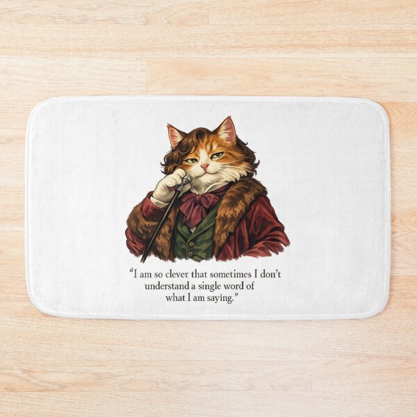 Item preview, Oscar Wilde Inspired Smug Cat Quote Art Sticker | Literary Humor Cat Illustration | Victorian Dandy Cat Design designed and sold by Donsean22.
