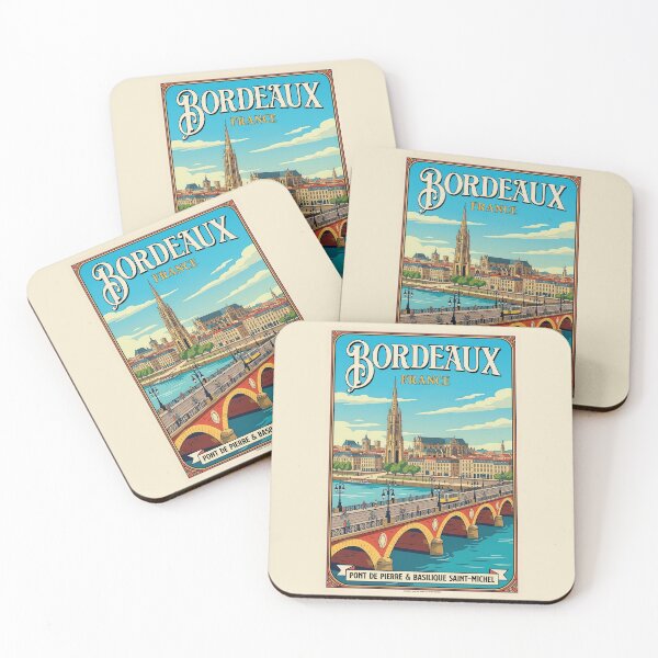 Item preview, Vintage-Style Bordeaux Travel Poster designed and sold by travelwitheric.
