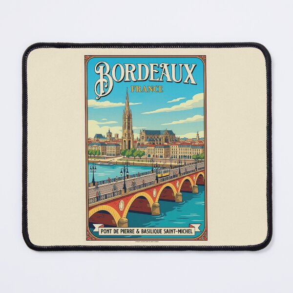 Item preview, Vintage-Style Bordeaux Travel Poster designed and sold by travelwitheric.